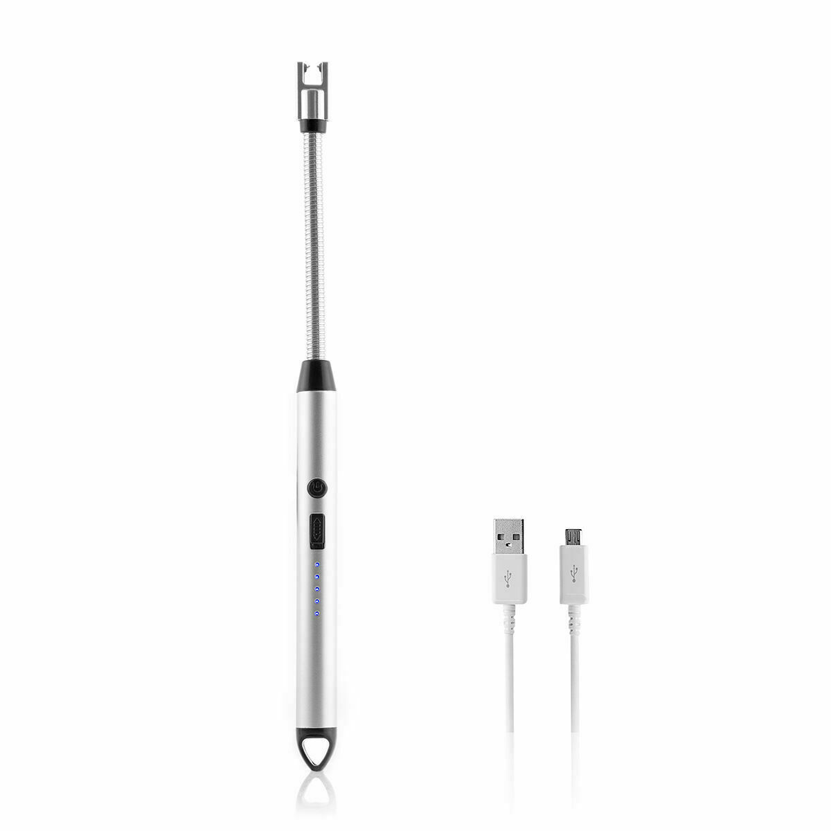 Pack Stainless Steel Foldable Charcoal BBQ and Rechargeable and Flexible Electric Lighter InnovaGoods