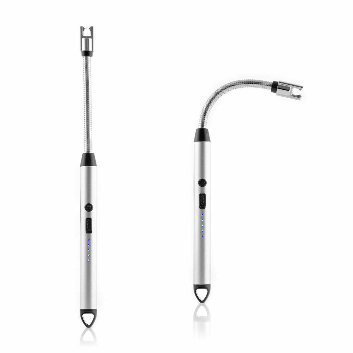 Pack Stainless Steel Foldable Charcoal BBQ and Rechargeable and Flexible Electric Lighter InnovaGoods